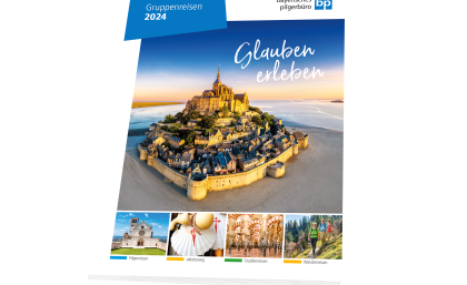 Gruppenreisen-Katalog Cover 2024, © Bayerisches Pilgerbüro
