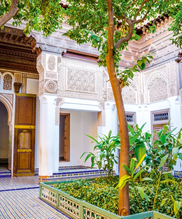 Innenhof im Palast Bahia in Marrakesch, Marokko, © olena-z - stock.adobe.com
