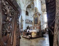 Barocker Innenraum, Andechser Wallfahrtskirche, Deutschland, © Bayerisches Pilgerbüro
