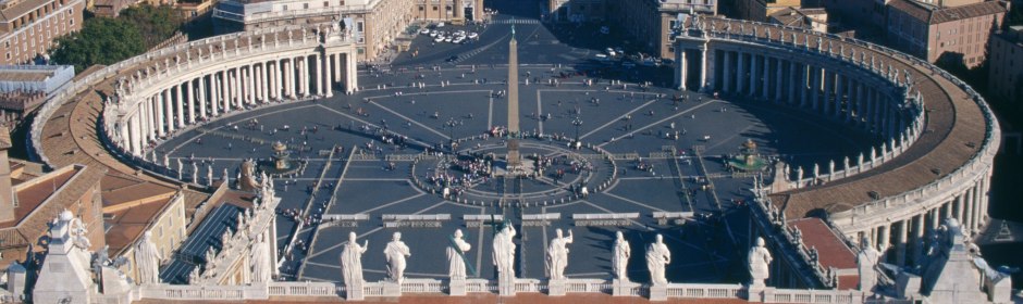 Blick auf den Petersplatz in Rom, © Bayerisches Pilgerbüro