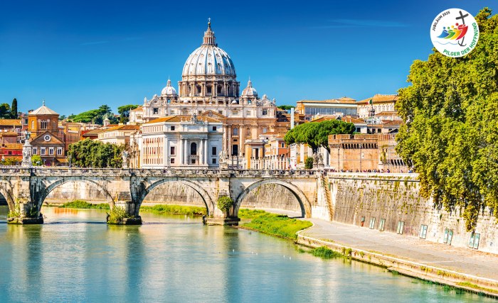 Italien Rom Petersdom, © Bild: Adobe Stock | Logo: Dicastero per L'Evangelizzazione, Città del Vaticano