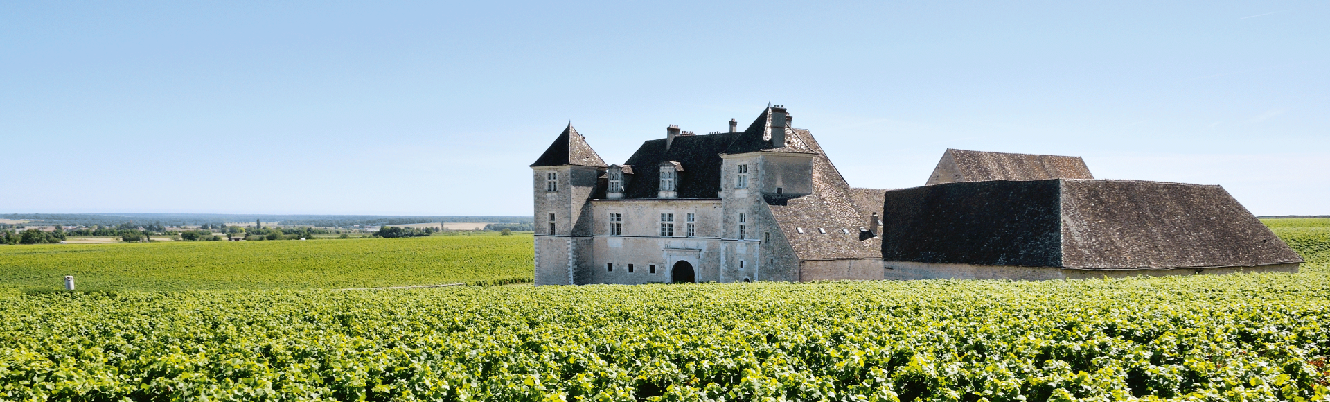 Idyllisch von Weinbergen umgeben liegt das Château du Clos de Vougeot, Frankreich, © Gilles Oster - Fotolia.com