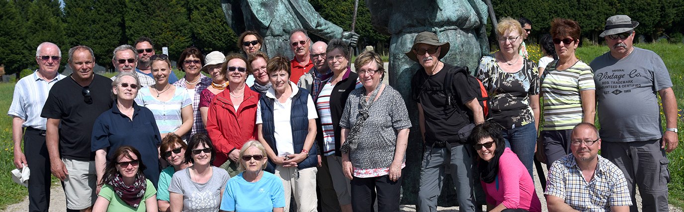 Gruppenreise nach Spanien am Berg Monte del Gozo