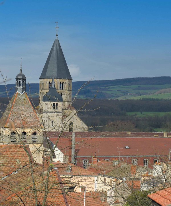 Blick Cluny und die Abtei, Frankreich, © Bayerisches Pilgerbüro