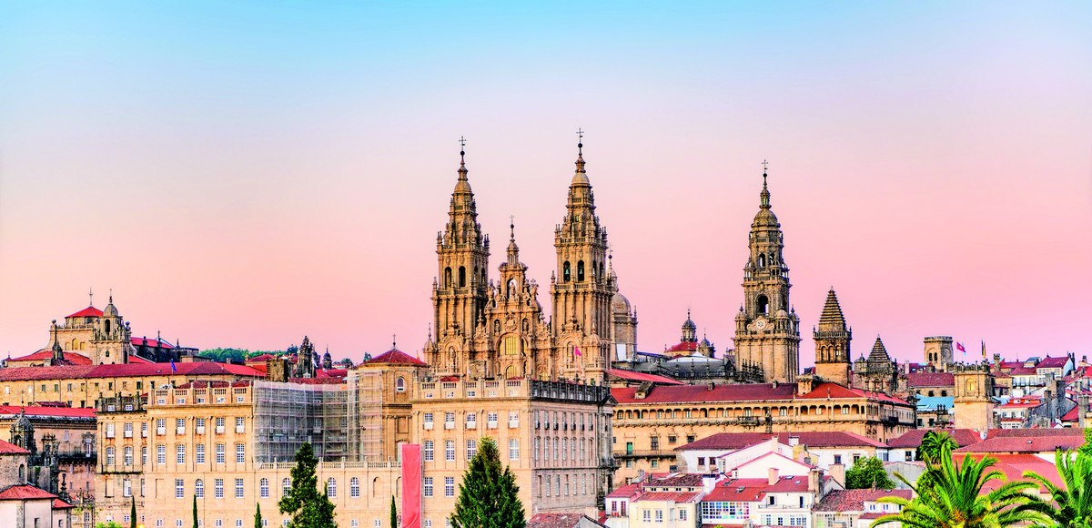 Blick auf die Kathedrale in Santiago de Compostela, Spanien, © Lux Blue - Fotolia.com