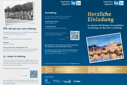 Herzliche Einladung Jubiläumsfeier Flyer Vorderansicht