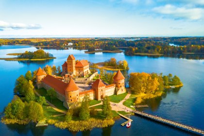 Blick auf die Inselburg Trakai, Litauen, © lukjonis -Fotolia.com