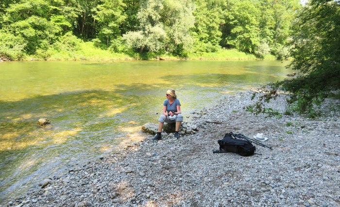 Jakobsweg Rast an der Alz, © Diözese Passau Irene Huber